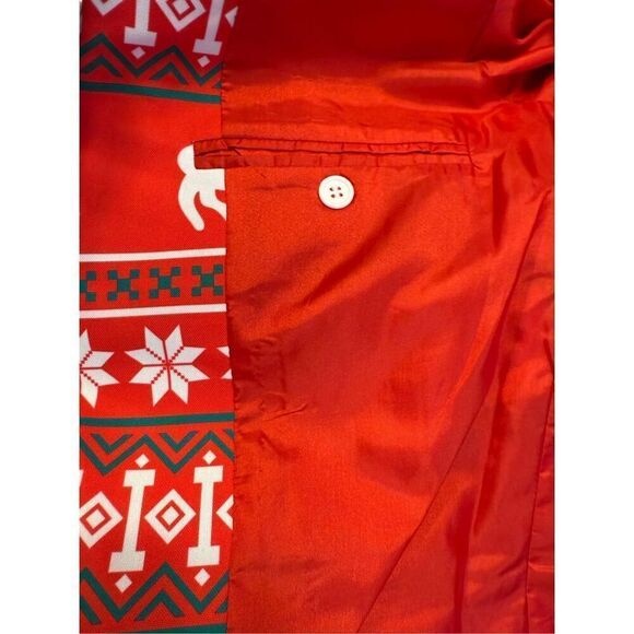 Festified Men’s Holiday Reindeer Blazer Ugly Christmas Sz. 40 - Picture 8 of 8